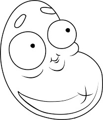 Dibujo de Bean Sonriendo para Colorear y Imprimir
