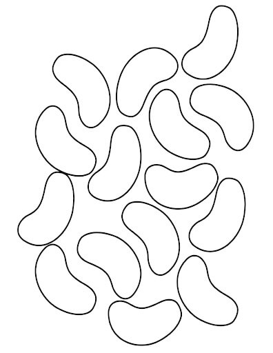 Dibujo de Frijol Perfecto para Colorear y Imprimir