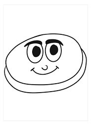 Dibujo de Jelly Beans Sonriendo para Colorear y Imprimir