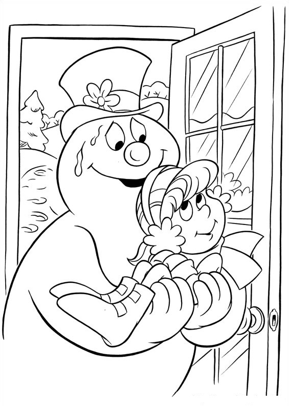 Dibujo de Escarchado Sosteniendo a Karen para Colorear y Imprimir
