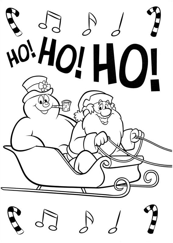 Dibujo de Helado y Papá Noel Claus para Colorear y Imprimir