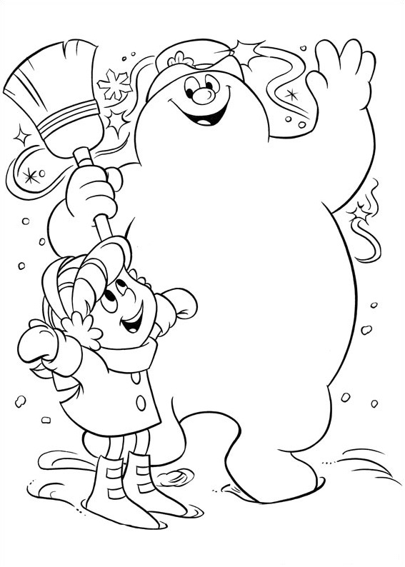 Dibujo de Karen y Frosty para Colorear y Imprimir