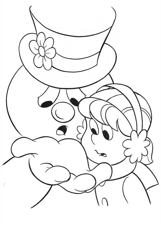 Dibujo de Triste Frosty para Colorear y Imprimir