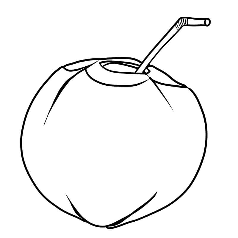 Dibujo de Coco Basíco para Colorear y Imprimir