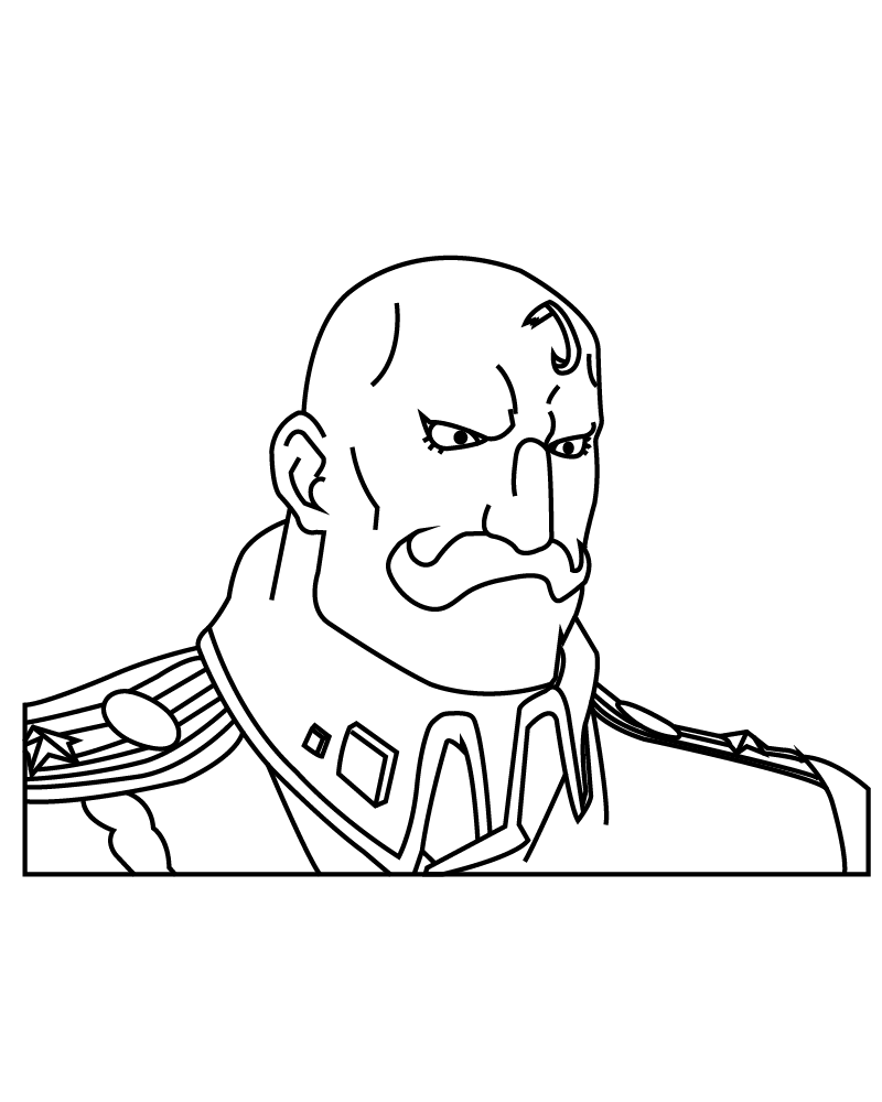 Dibujo de Alex Louis Armstrong Coloring Page para Colorear y Imprimir