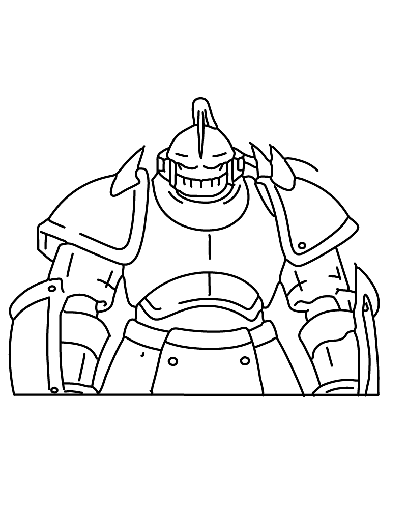 Dibujo de Alphonse Eric From Fullmetal Alchemist Coloring Page para Colorear y Imprimir