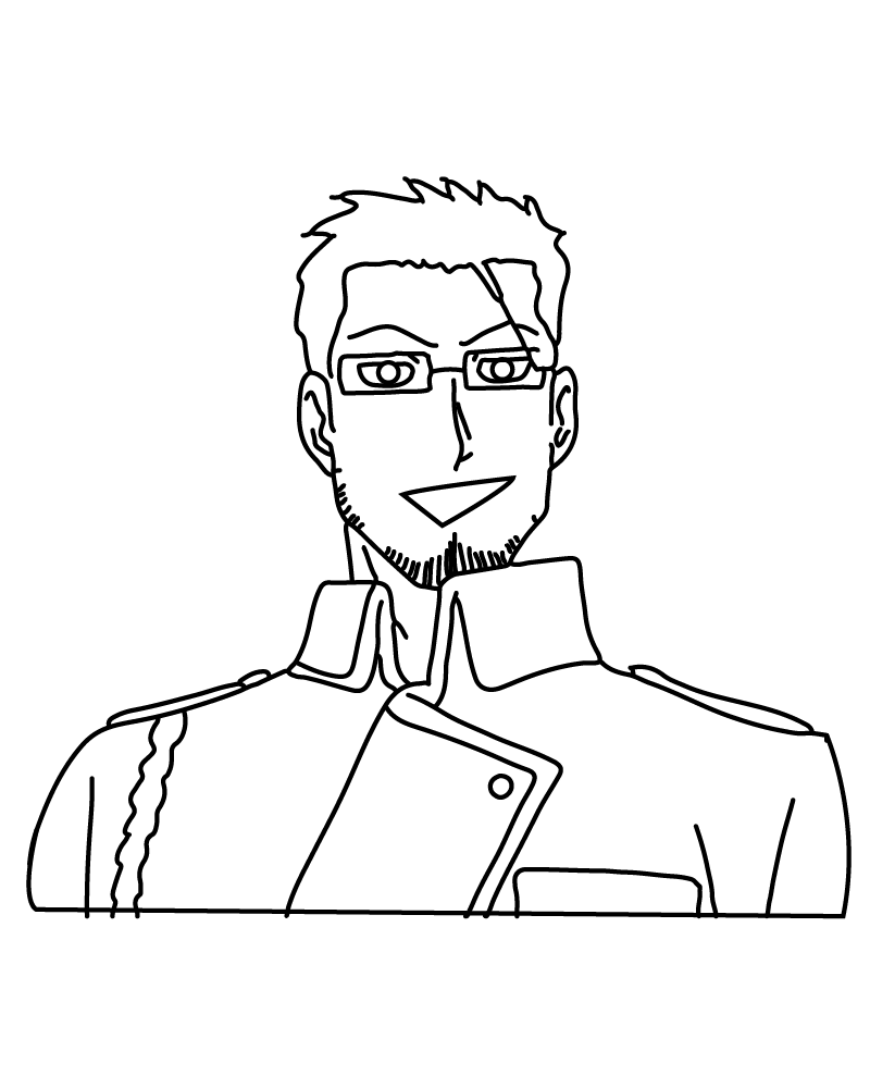 Dibujo de Maes Hughes From Fullmetal Alchemist Coloring Page para Colorear y Imprimir