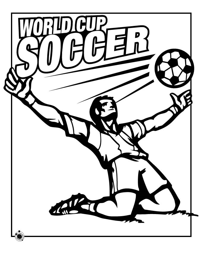 Dibujo de Copa Del Mundo de Fútbol para Colorear y Imprimir