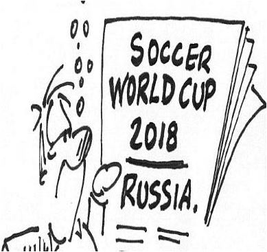 Dibujo de Copa Mundial de Fútbol 2018 para Colorear y Imprimir