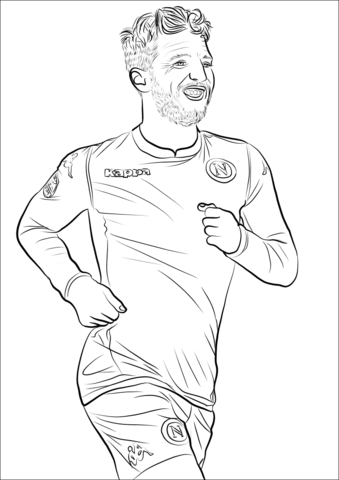 Dibujo de ¡Feliz Dries Mertens para Colorear y Imprimir