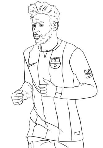 Dibujo de Genial Neymar para Colorear y Imprimir
