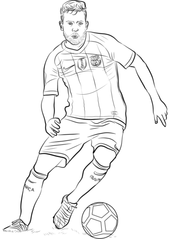 Dibujo de Jordi Alba Regate para Colorear y Imprimir