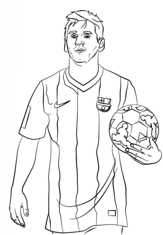 Dibujo de Lionel Messi para Colorear y Imprimir