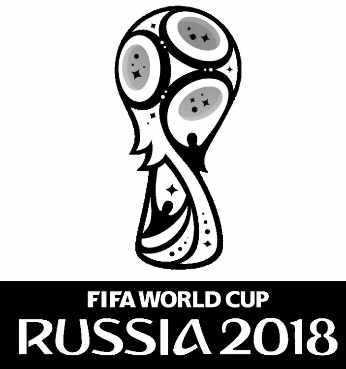Dibujo de Logotipo de La Copa Del Mundo 2018 para Colorear y Imprimir