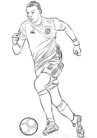 Dibujo de Paul Pogba para Colorear y Imprimir