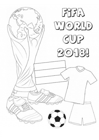 Dibujo de Traje de La Copa Mundial de La Fifa 2018 para Colorear y Imprimir