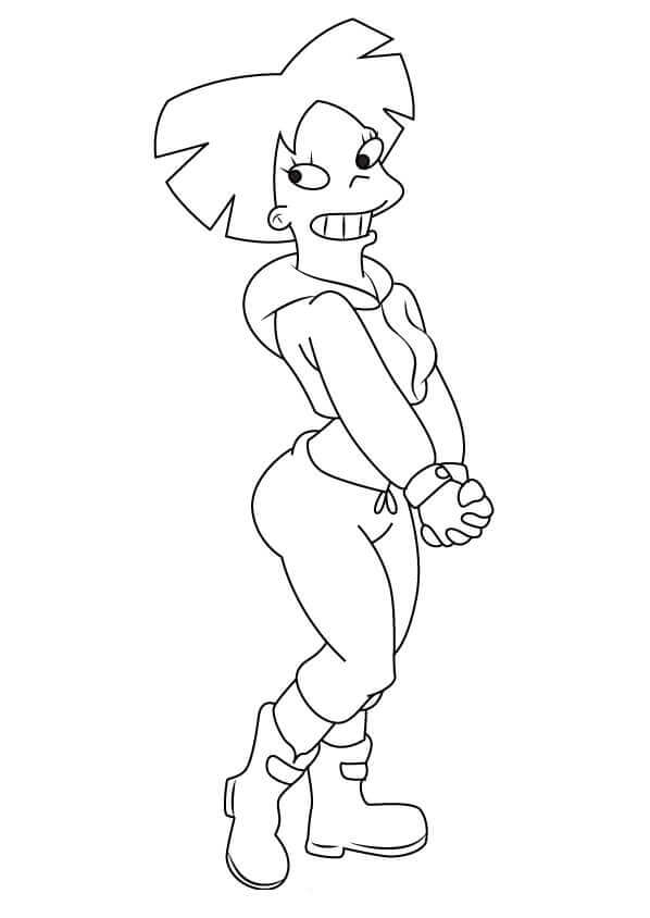 Dibujo de Amy Wong de Futurama para Colorear y Imprimir