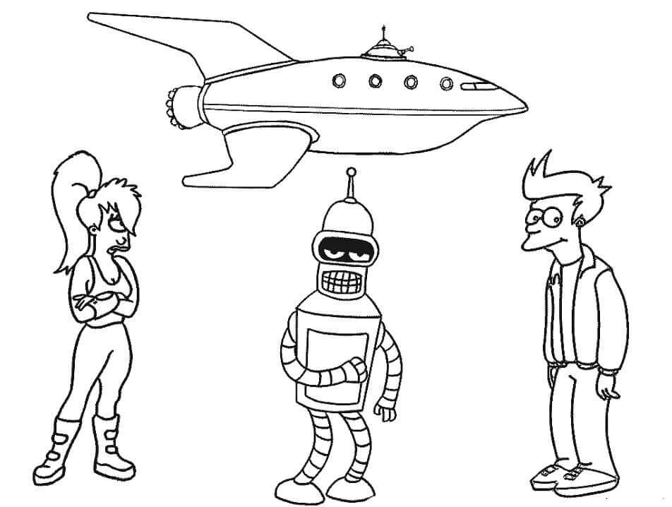 Dibujo de Futurama para Colorear y Imprimir