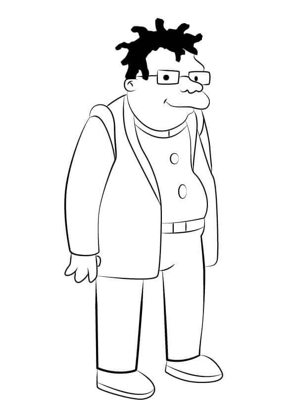 Dibujo de Hermes Conrad de Futurama para Colorear y Imprimir