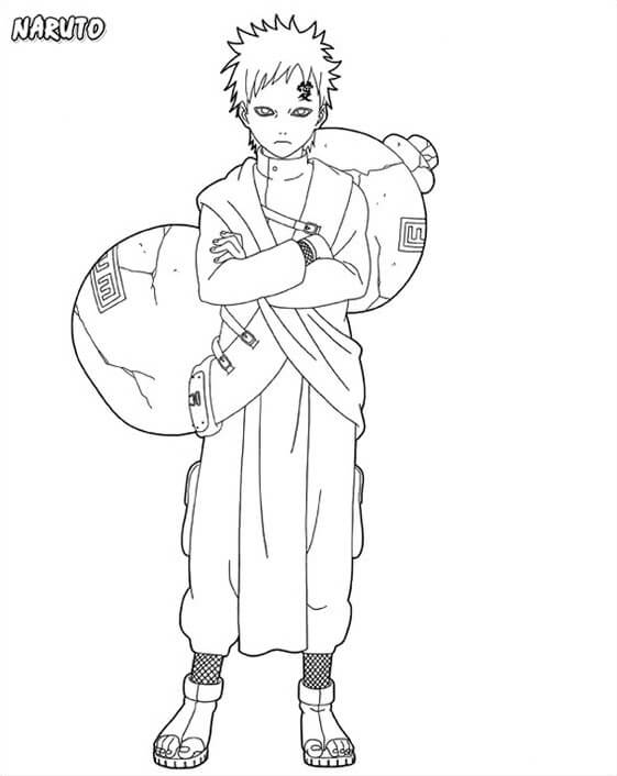 Dibujo de Desierto Gaara para Colorear y Imprimir