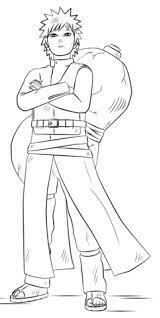 Dibujo de Dibujo de Gaara para Colorear y Imprimir