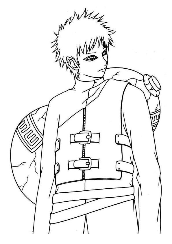 Dibujo de Gran Gaara para Colorear y Imprimir