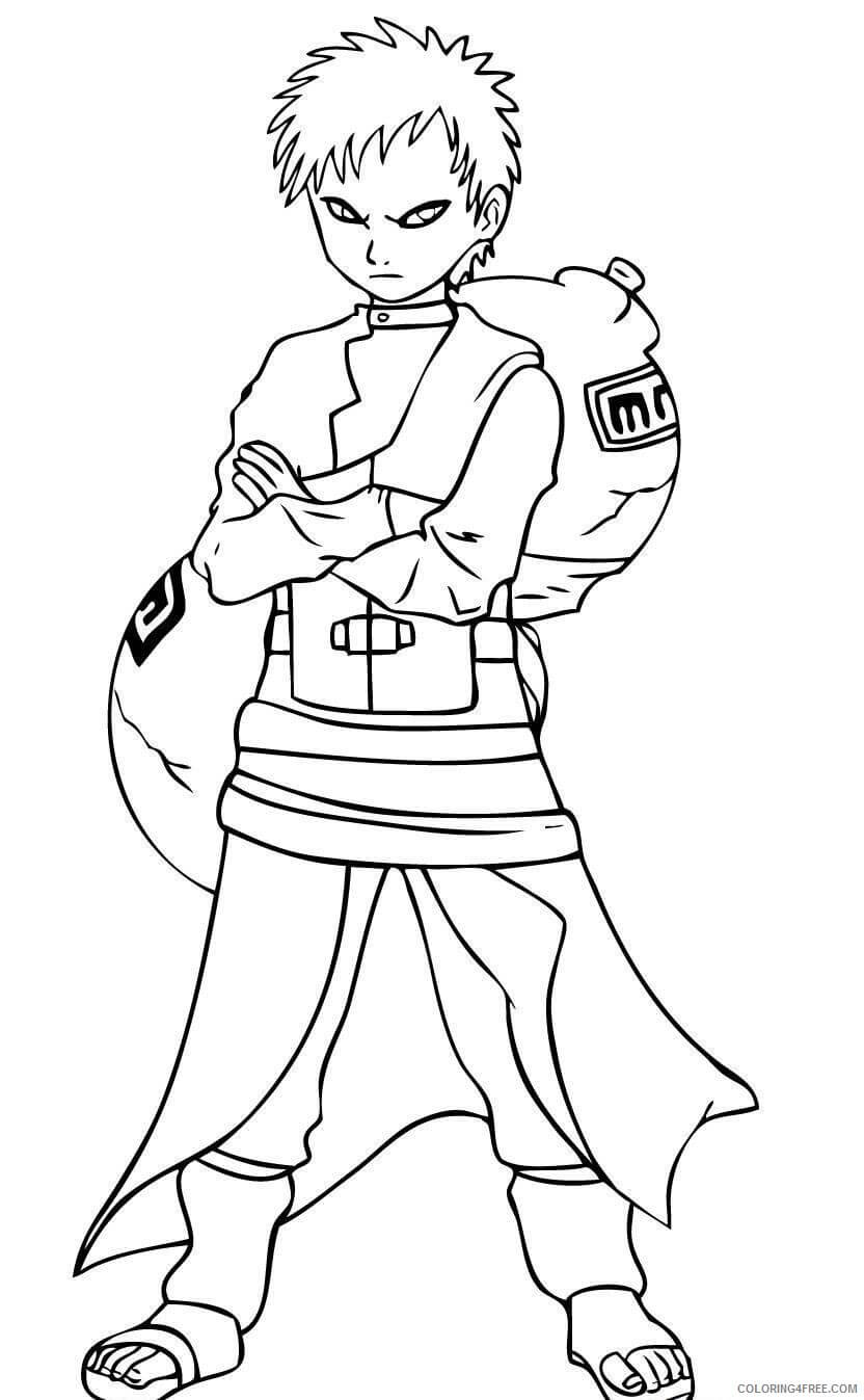 Dibujo de Pequeño Gaara Fresco para Colorear y Imprimir