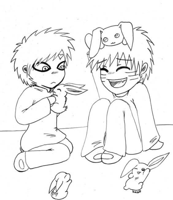 Gaara para Colorear
