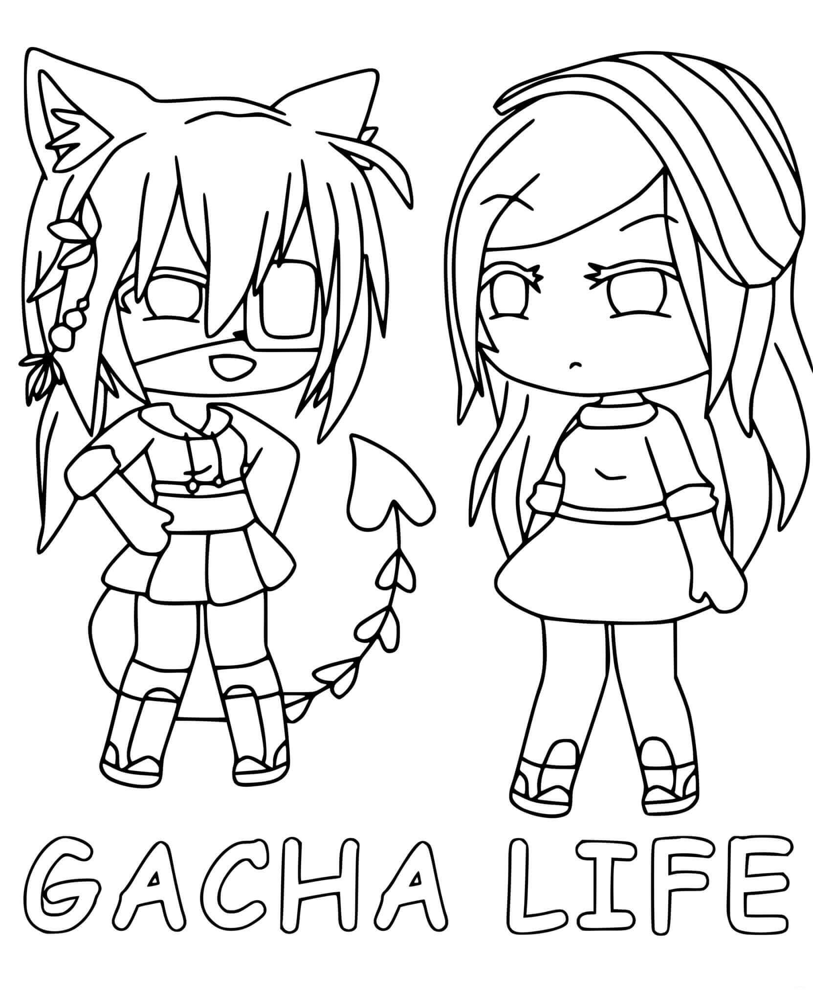 Gacha Life para Colorear