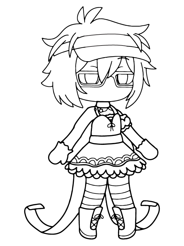 Gacha Nox para Colorear