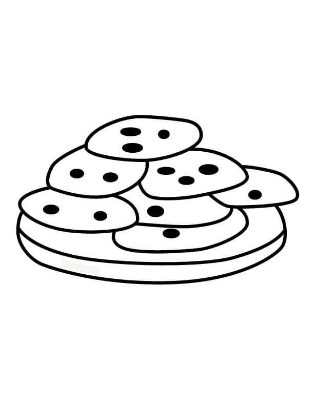 dibujo disco de galletas para colorear