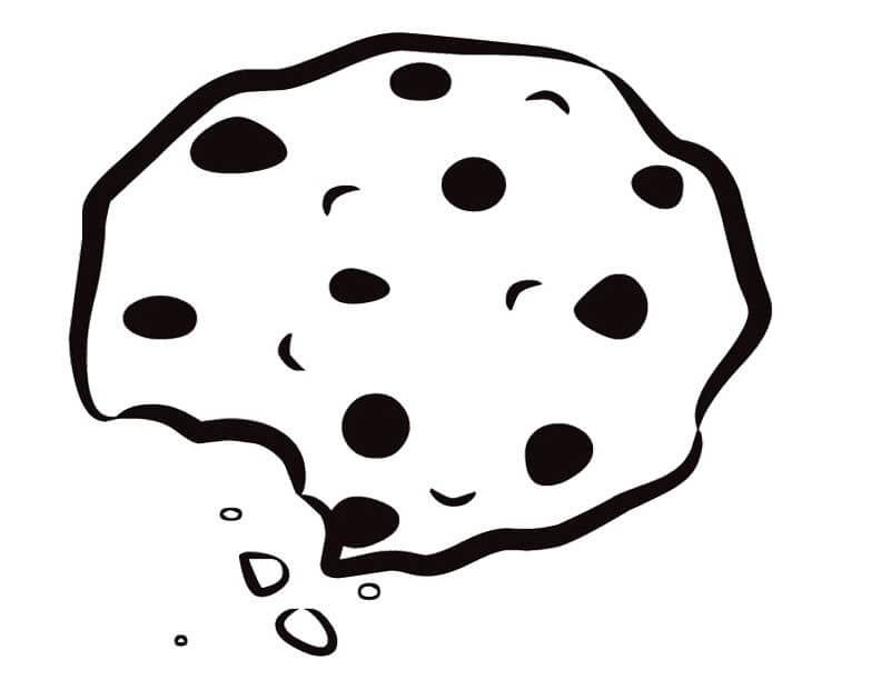 dibujo galleta basica para colorear