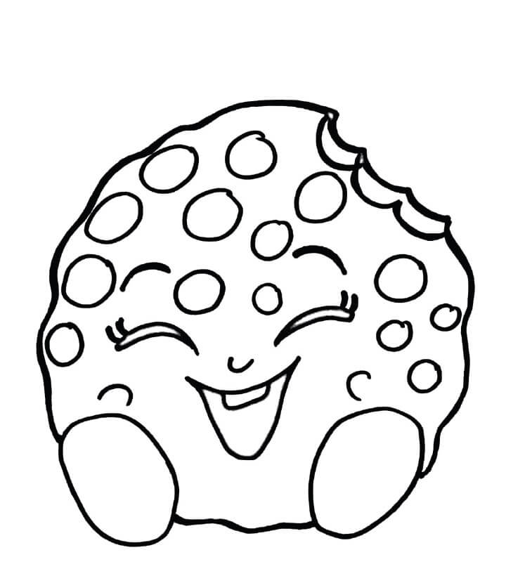 dibujo galleta chiflada para colorear