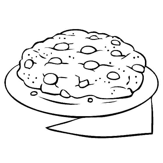 dibujo galleta de chocolate para colorear