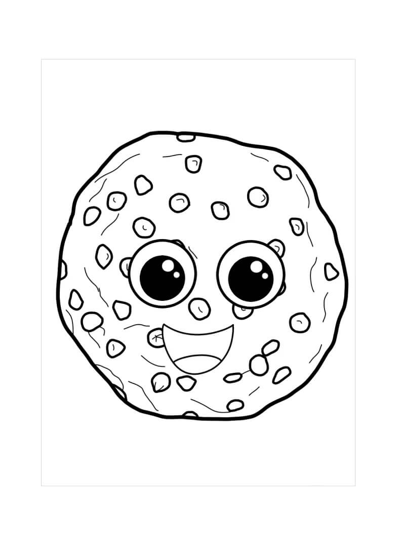dibujo galleta de la diversion para colorear