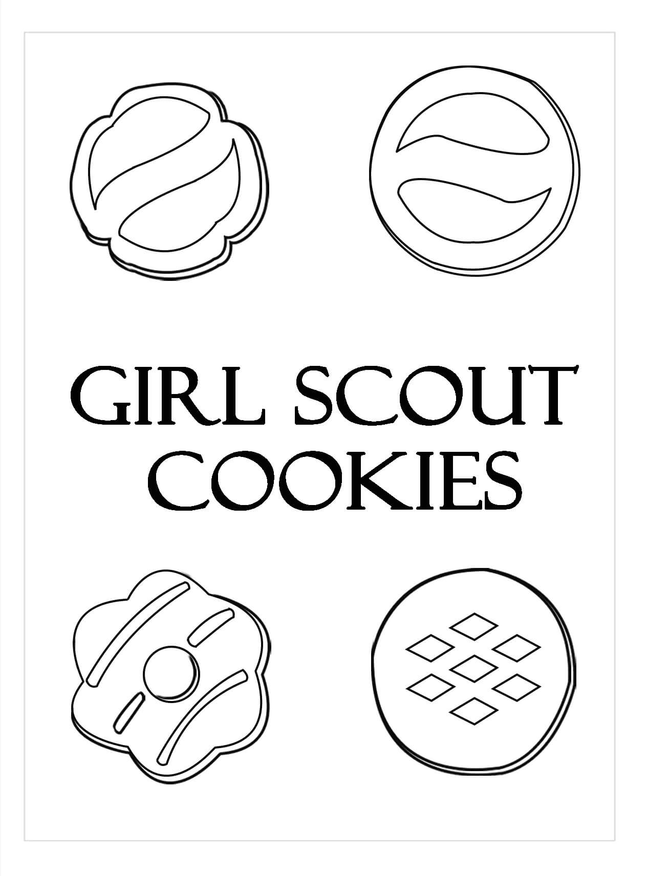 dibujo galletas de nina exploradora para colorear
