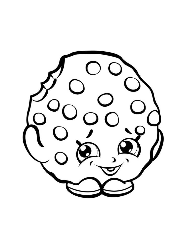 dibujo galletas shopkins para colorear