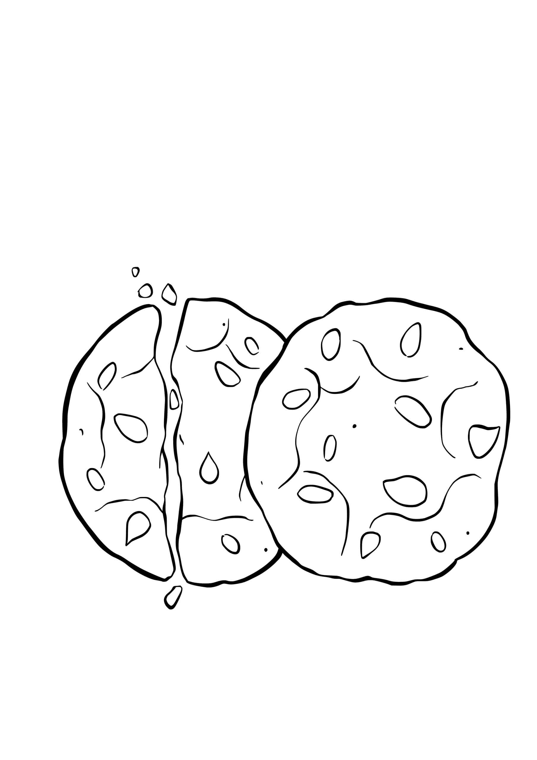 dibujo grandes galletas para colorear