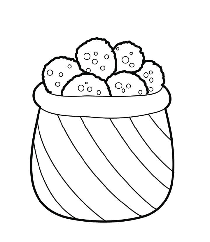 dibujo tarro de galletas basico para colorear