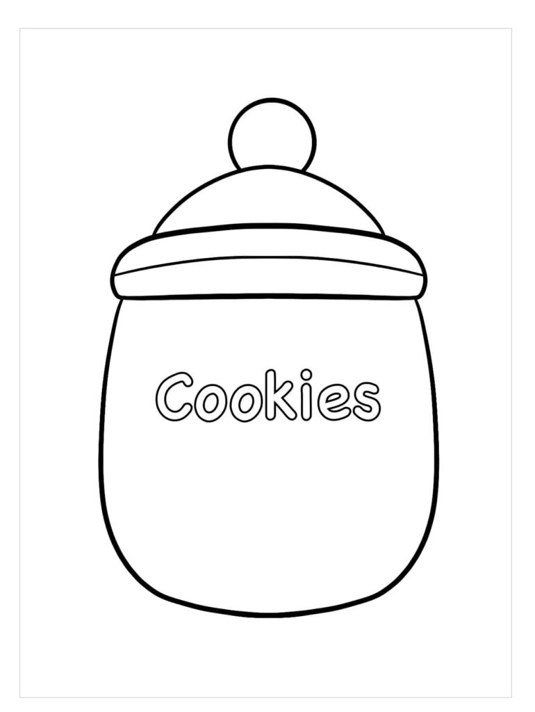 Dibujo Tarro De Galletas Para Colorear