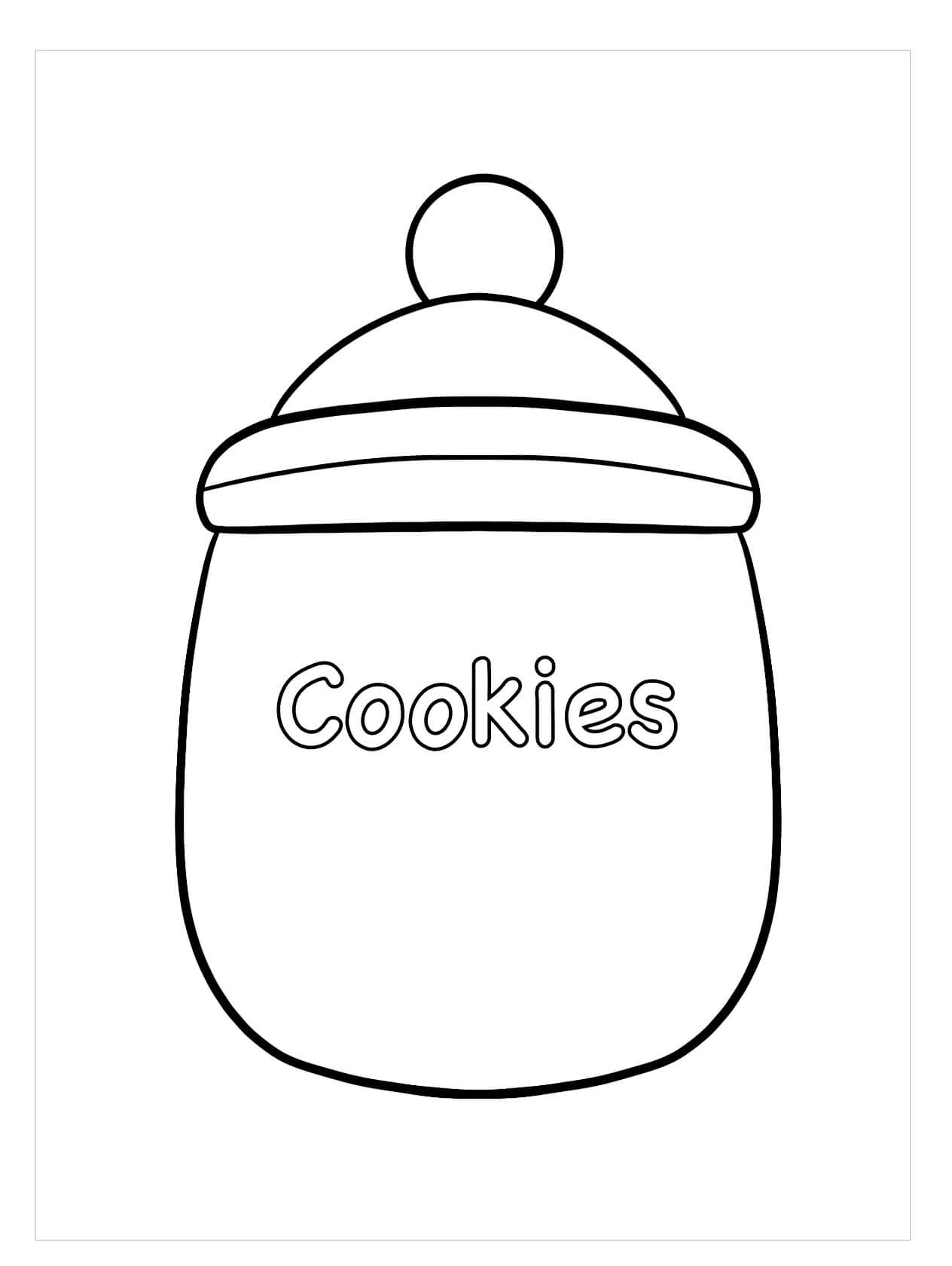 dibujo tarro de galletas para colorear