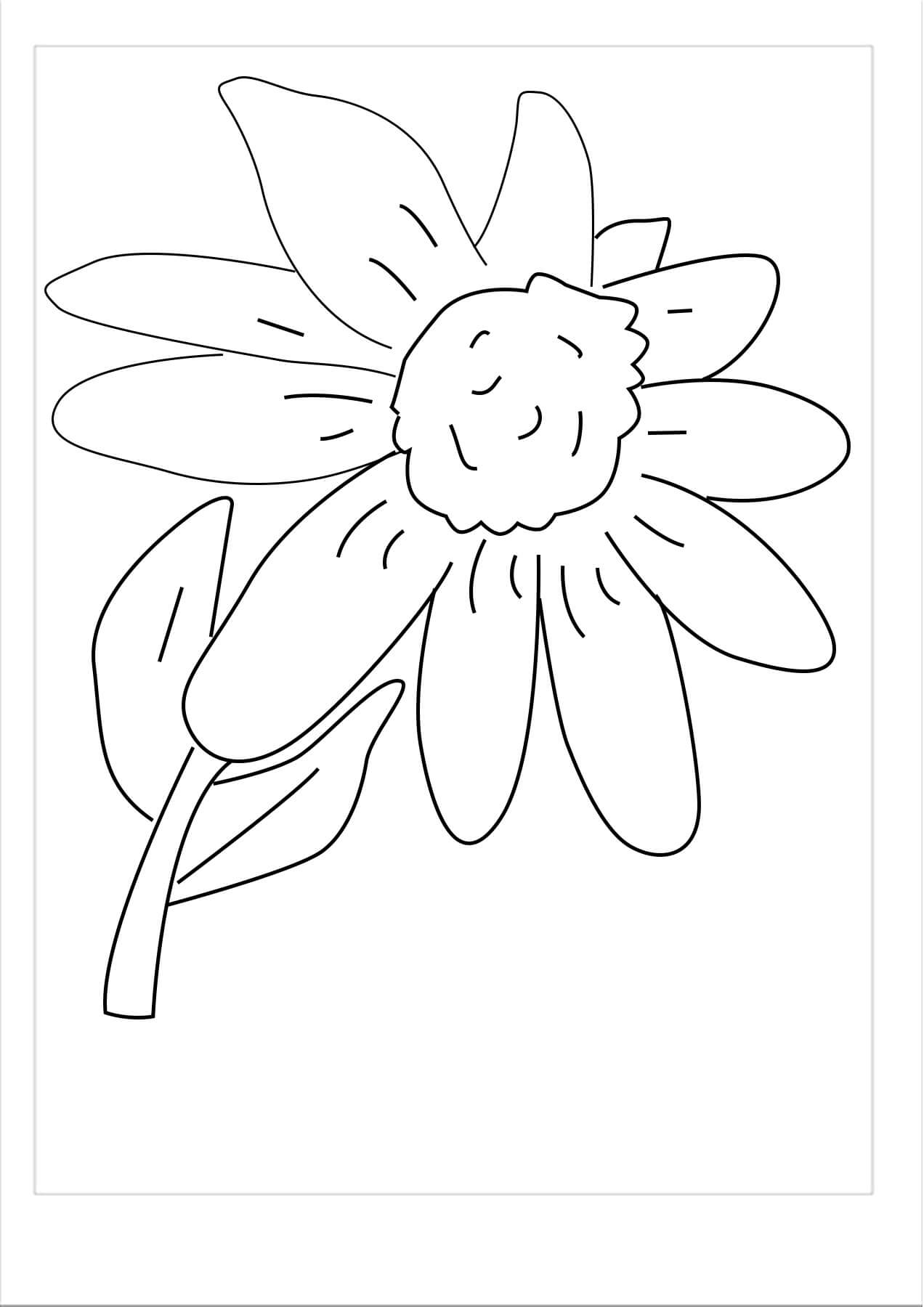 Dibujo de Adorable Gardenia para Colorear y Imprimir