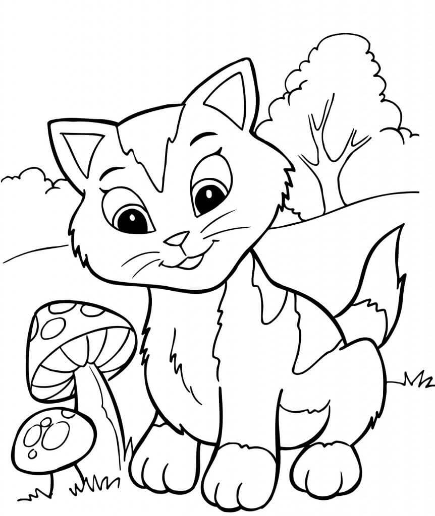 Gatito para Colorear