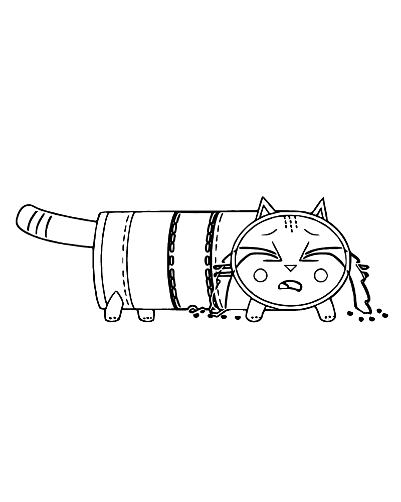 Dibujo de Gabbys Cat Coloring para Colorear y Imprimir