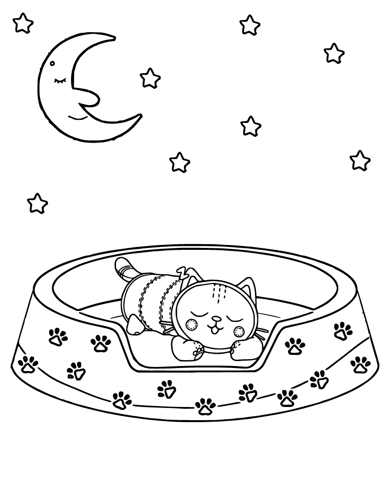 Dibujo de Gabbys Dollhouse Cat Page para Colorear y Imprimir