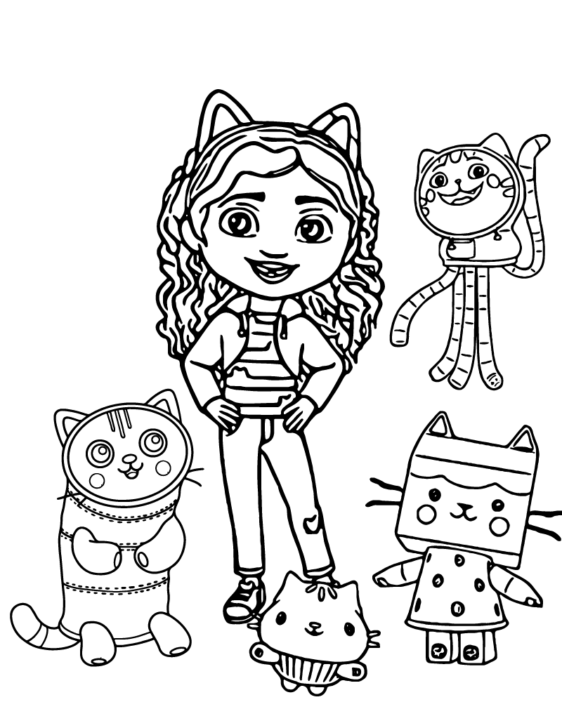 Dibujo de Pillow Cat And Gabbys Friend Coloring Page para Colorear y Imprimir