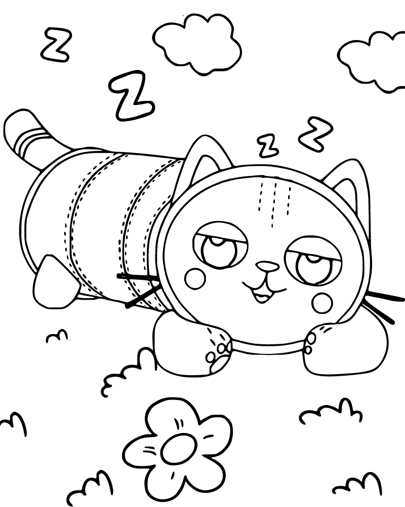 Dibujo de Pillow Cat Gabby S Dollhouse Coloring Page para Colorear y Imprimir