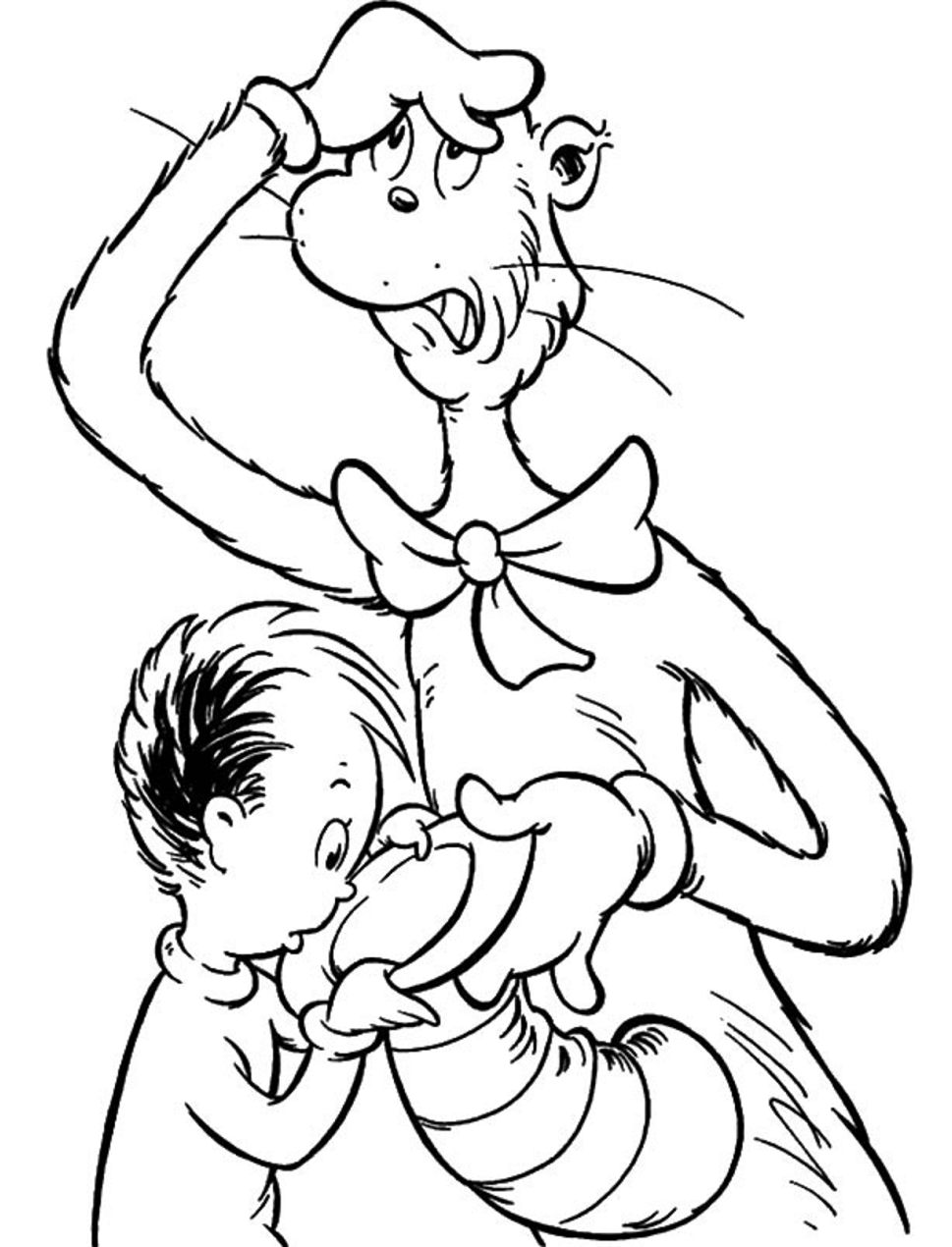 Dibujo de Conrad y Gato para Colorear y Imprimir
