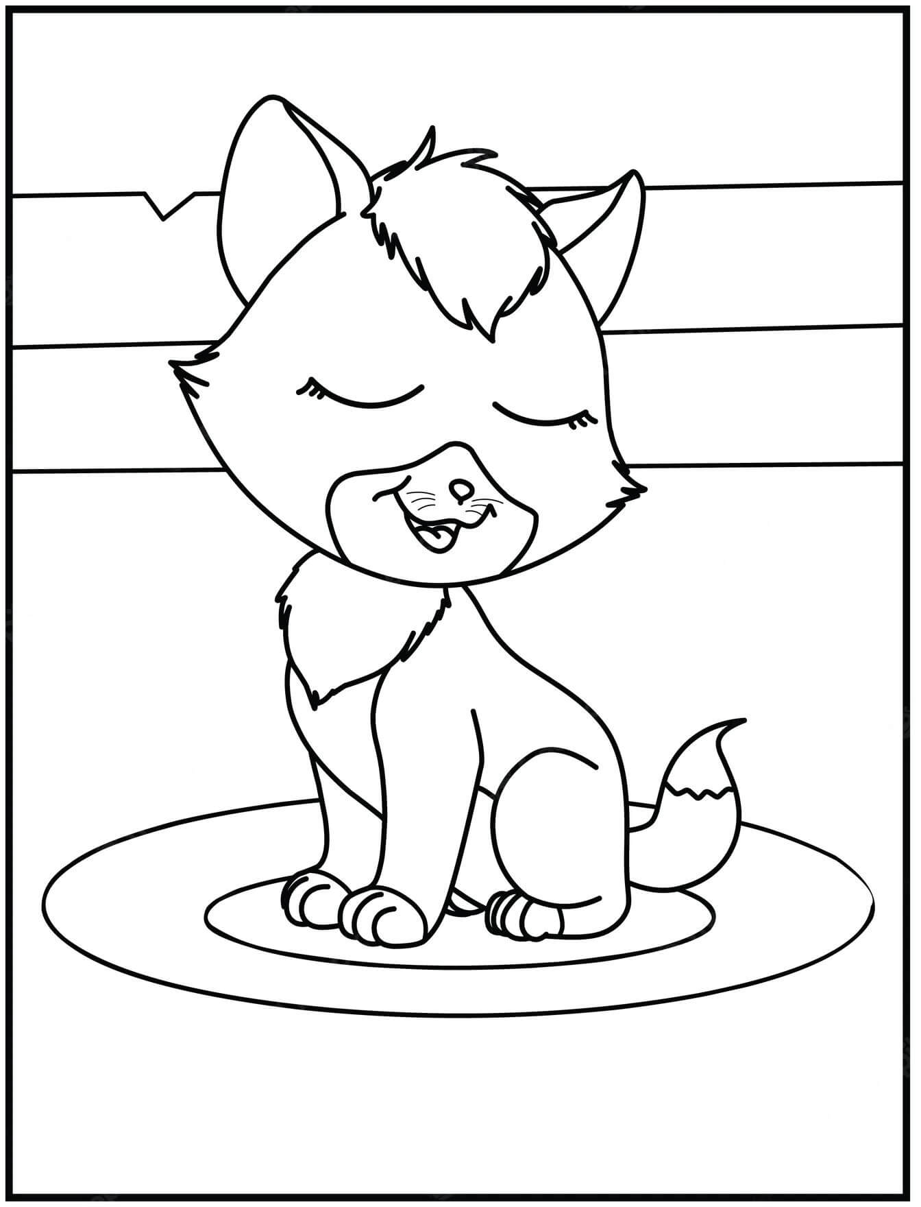 dibujo gato impresionante para colorear