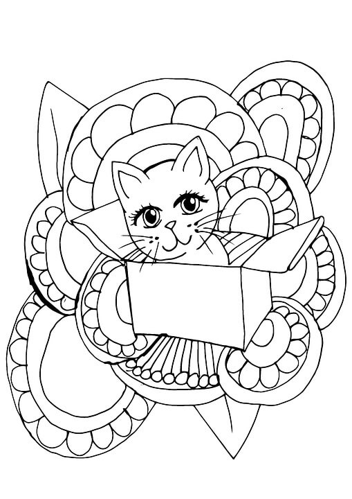 dibujo gato perfecto para colorear